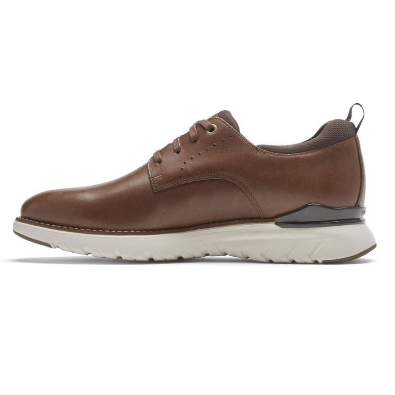 Sapato Oxford Masculino Rockport Total Motion Sport com Biqueira Lisa - Avelã