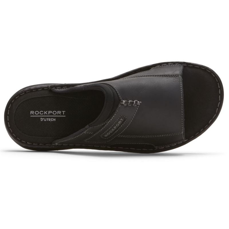 ROCKPORT DARWYN 2 SLIDE MASCULINO - COURO PRETO II