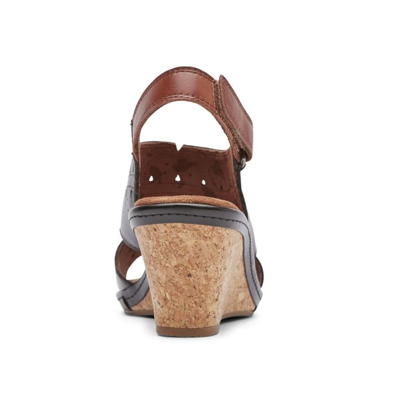 BOLSA Slingback PERFURADA COBB HILL JANNA FEMININA ROCKPORT - PRETA
