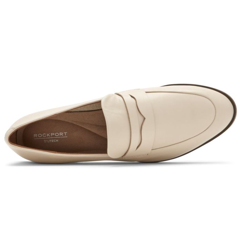 Mocassim Perpetua Classic Penny Feminino Rockport - Baunilha