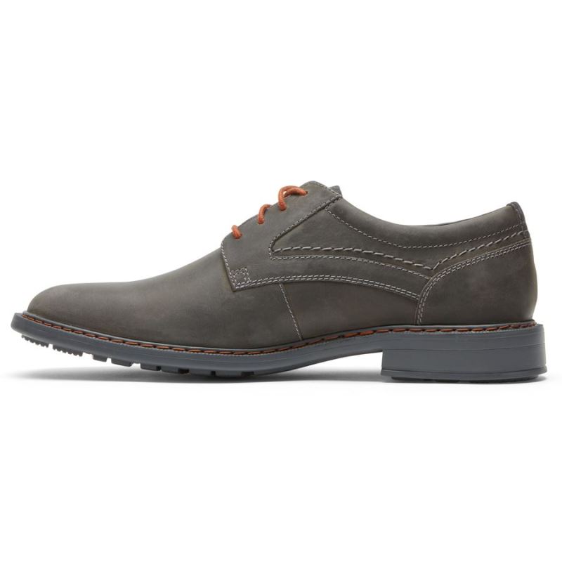 BOTA OXFORD ROCKPORT MASCULINO TANNER COM BICO PLANO - AÇOCINZA