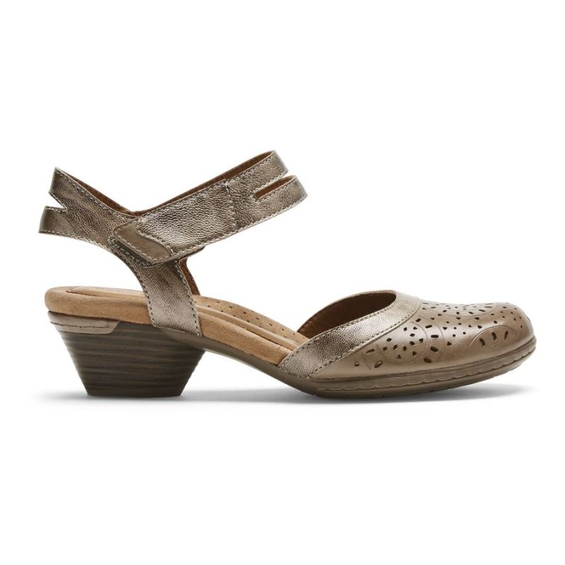 Sapato Slip-on Perfurado Laurel Feminino Rockport Cobb HillMARY JANE-TAUPE