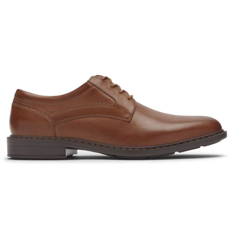 Sandália Masculina Rockport Parsons Biqueira Lisa Oxford - Conhaque
