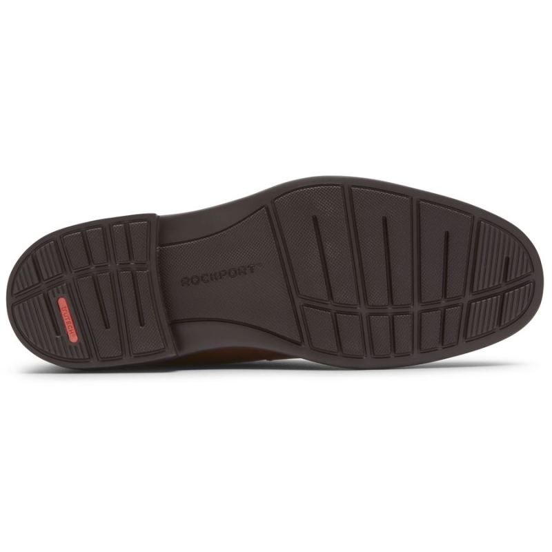 Sandália Masculina Rockport Parsons Biqueira Lisa Oxford - Conhaque