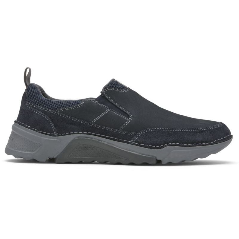 PANTURRILHA MASCULINA ROCKPORT ROCSPORTS SLIP-ON - COURO MARINHO/MACHINE