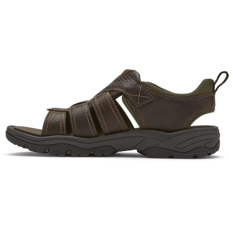 ROCKPORT SPRINGBORO ROCKLAKE FISHERMAN MASCULINASANDÁLIA - MARROM