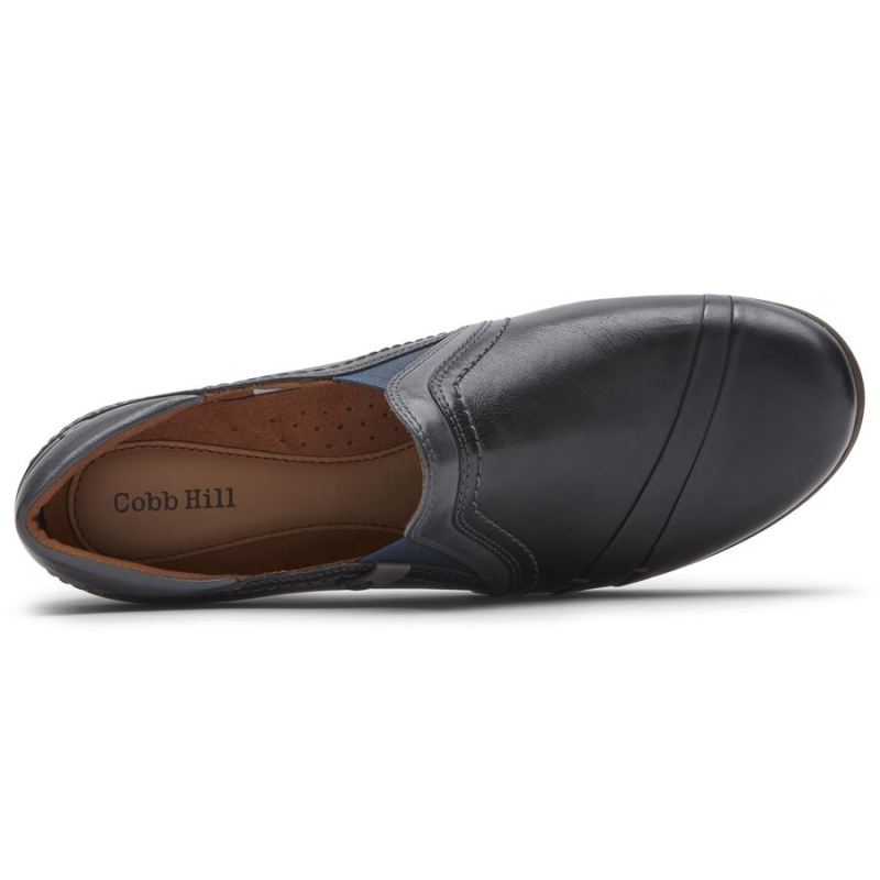 ROCKPORT COBB HILL LAUREL SLIP-ON FEMININO - COURO AZUL