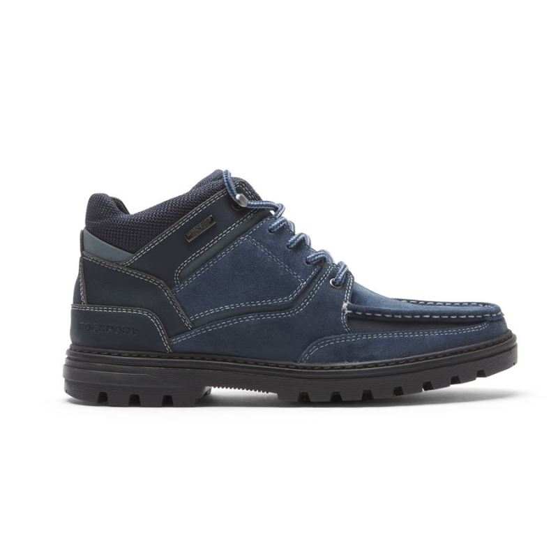 BOTA MASCULINA ROCKPORT RESISTENTE ÀS INTEMPÉRIES - IMPERMEÁVEL - CAMURÇA MARINHO