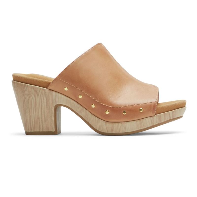 SANDÁLIA ROCKPORT VIVIANNE SLIDE FEMININA - MEL COM TACHAS