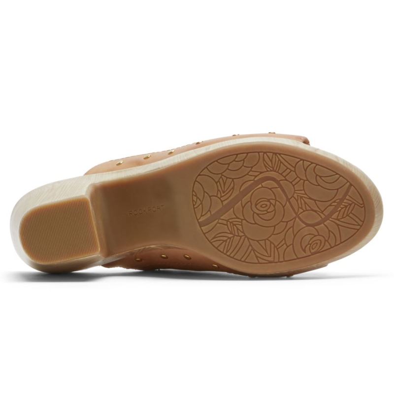 SANDÁLIA ROCKPORT VIVIANNE SLIDE FEMININA - MEL COM TACHAS