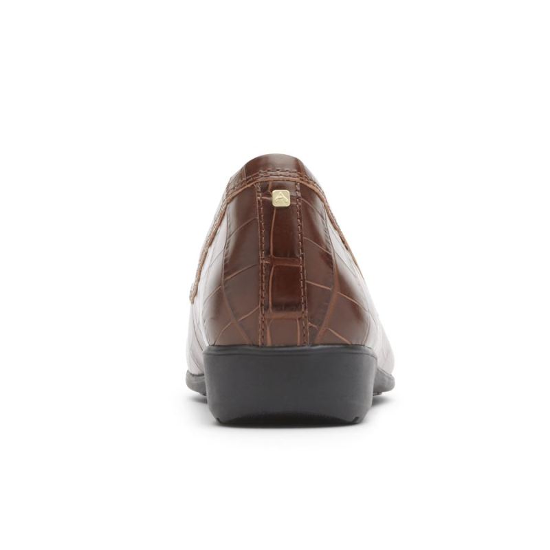 ROCKPORT ABBEY BIT MOCHILA FEMININO - MARROM CROCODILO
