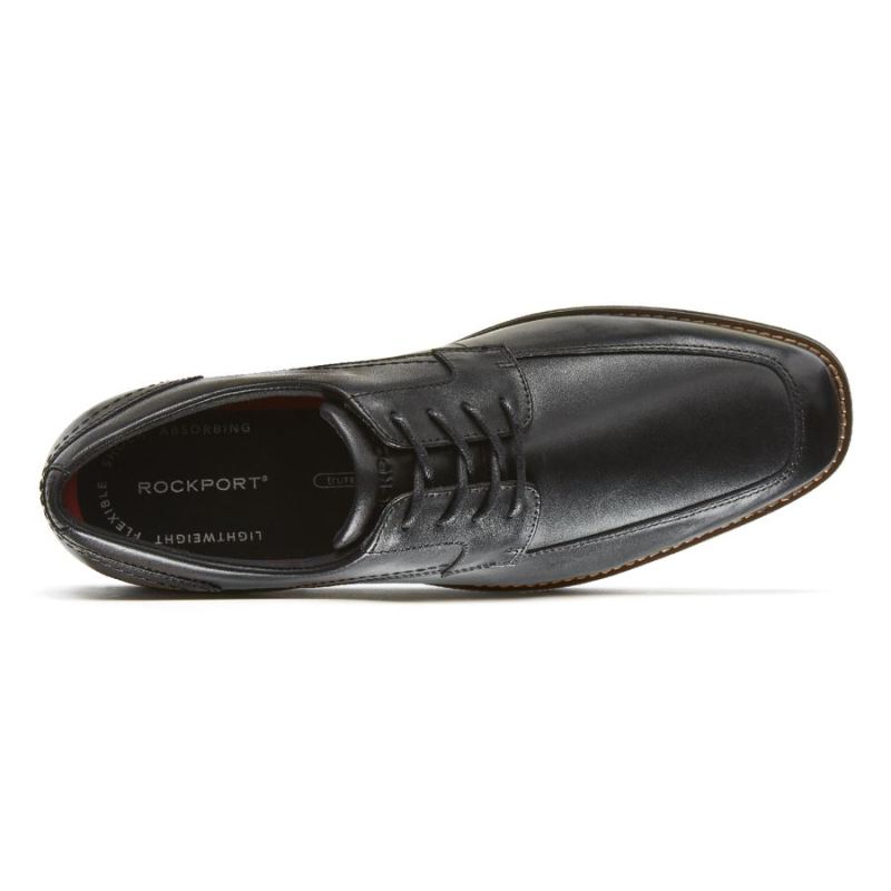 Bota masculina Rockport Slayter com bico avental, modelo Oxford-Preto