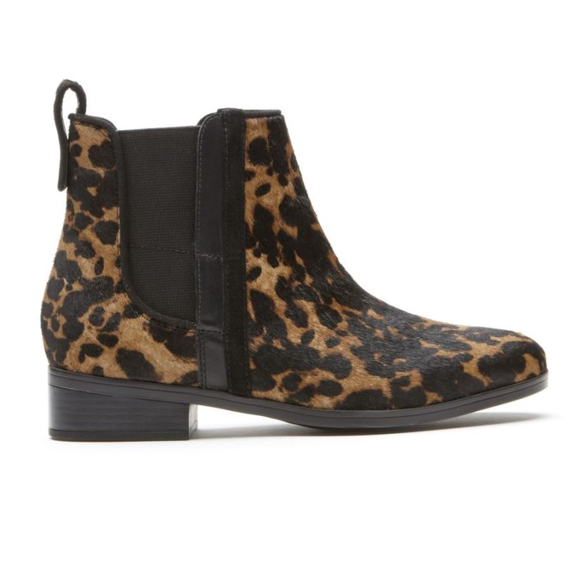 BOTA CHELSEA LARKYN FEMININA ROCKPORT - PELE DE LEOPARDO