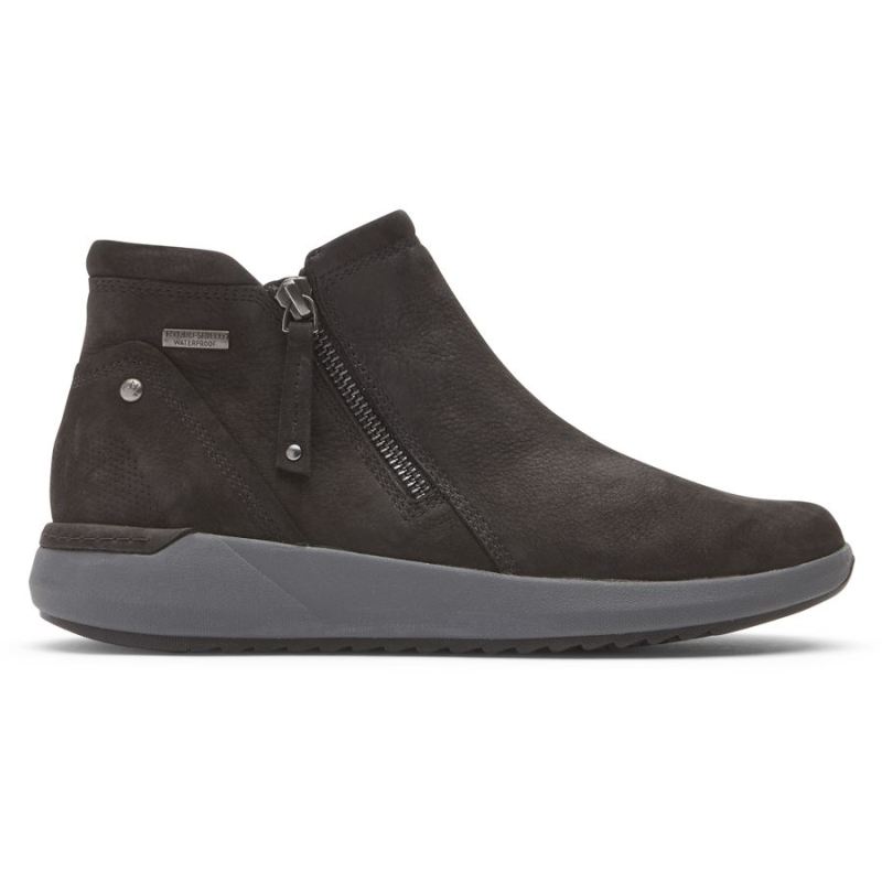 BOTA ROCKPORT FEMININA COBB HILL SKYLAR COM ZÍPER - À PROVA D'ÁGUA - PRETA