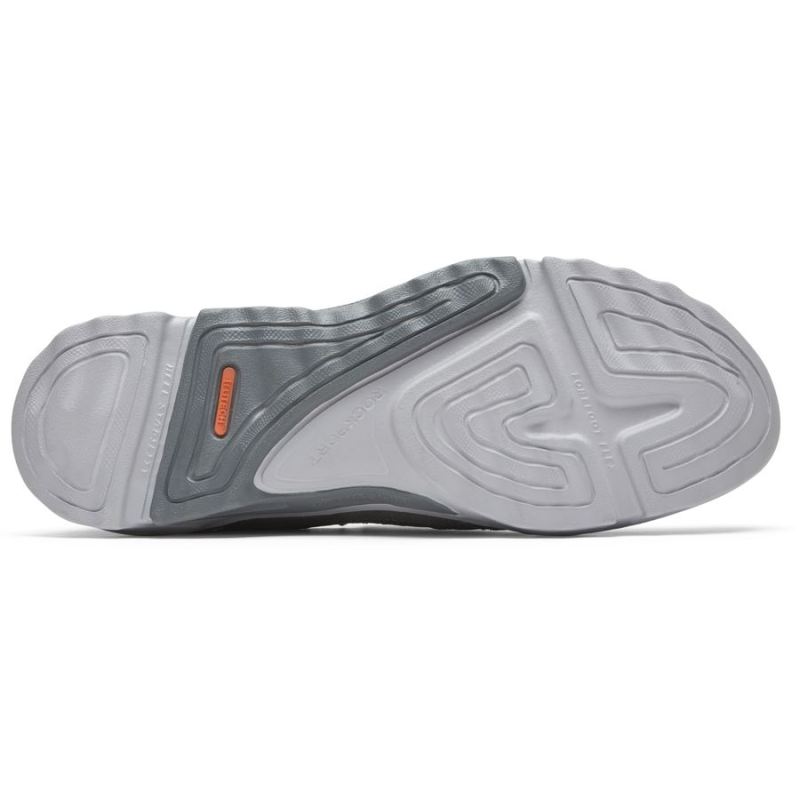Mocassim Masculino Rockport Rocsports Slip-on - Couro/Camurça Cinza Aço