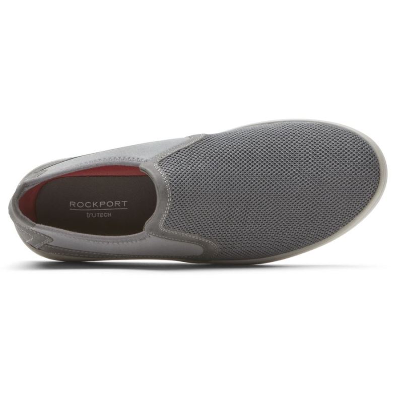 PANTURRILHA CALDWELL TWIN GORE MASCULINA ROCKPORT - COURO DE MALHA CINZA
