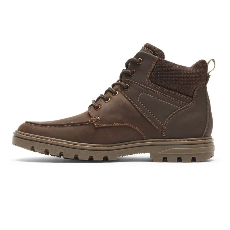 BOTA MOC-TOE MASCULINA ROCKPORT - IMPERMEÁVEL - COURO JAVA/CAMURÇA