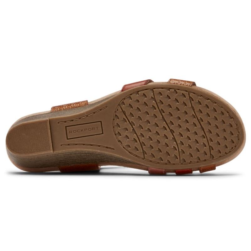 SANDÁLIA ROCKPORT COBB HILL HOLLYWOOD COM 4 TIRAS FEMININA - BEGE MULTI