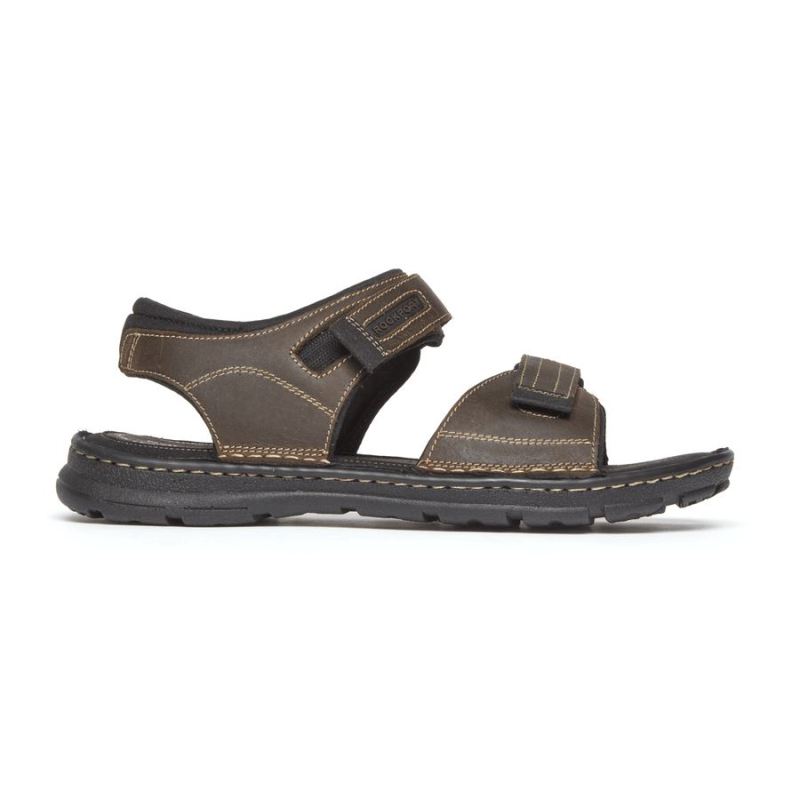 ROCKPORT Darwin Masculino com Tiras Curtas - Marrom IICOURO