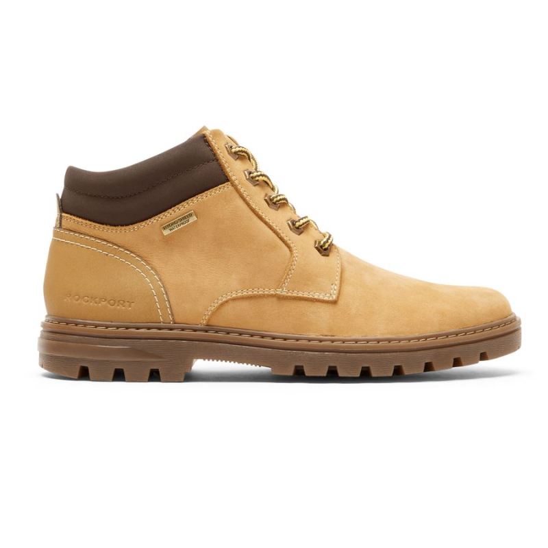 BOTA ROCKPORT MASCULINA WEATHER OR NOT - IMPERMEÁVEL - NOBUCK TRIGO