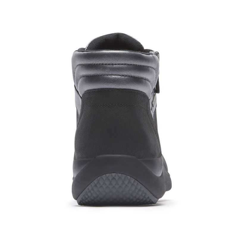 BOTA DE CANO BAIXO IMPERMEÁVEL ROCKPORT REV STRIDARC FEMININA - PRETA