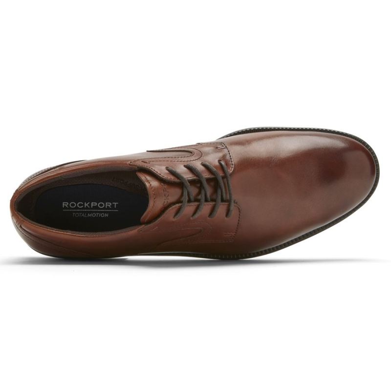 Bota masculina Rockport Total Motion Dressport bico liso Oxford - Bege