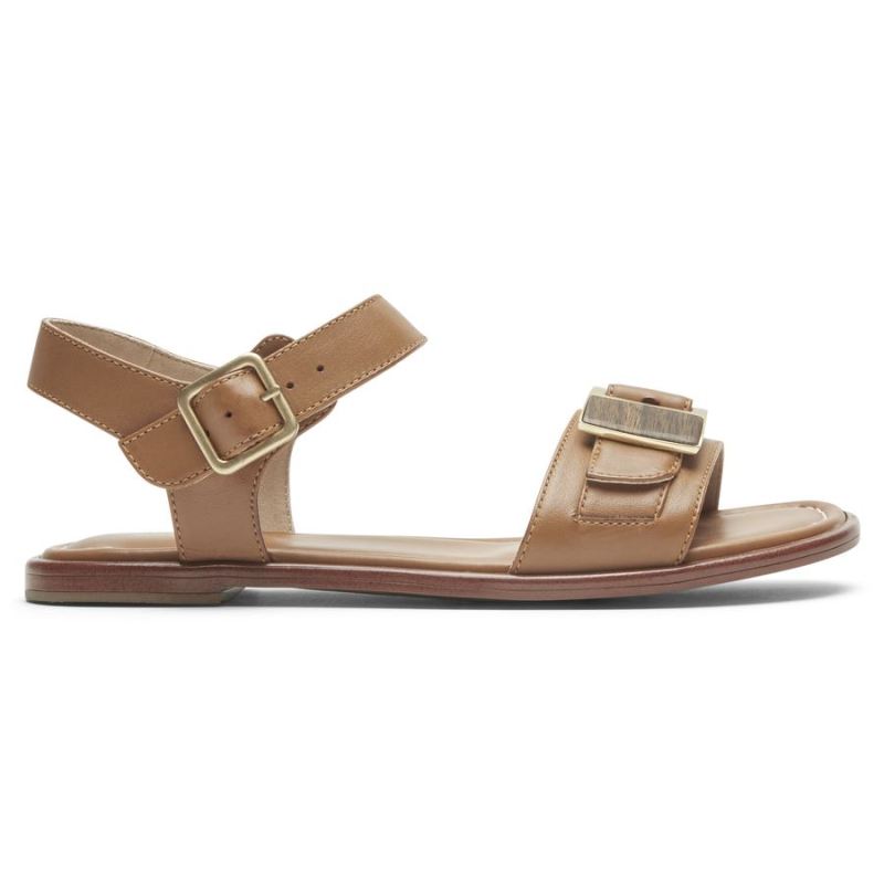 SANDÁLIA FEMININA ROCKPORT TOTAL MOTION ZADIE COM FIVELA - COURO DE COMINHO