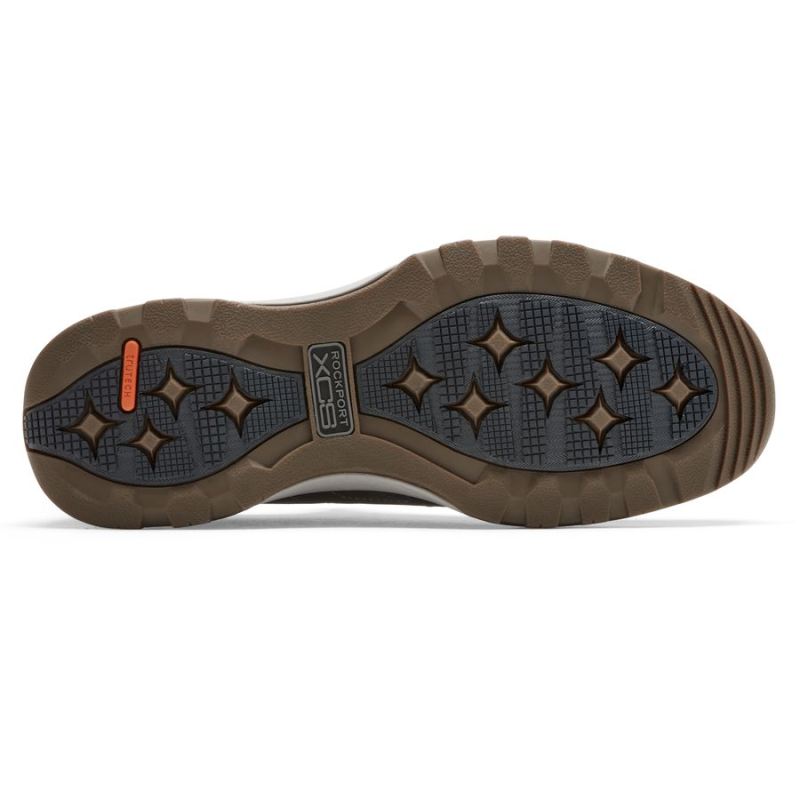 ROCKPORTTÊNIS MASCULINO XCS SPRUCE PEAK SLIP-ON - NOVO AZUL SOCIAL COURO E Malha