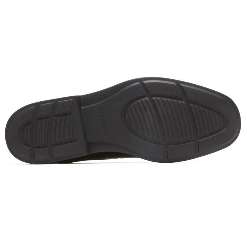 Sandália Masculina Rockport Charles Road Biqueira Lisa Oxford - Preto