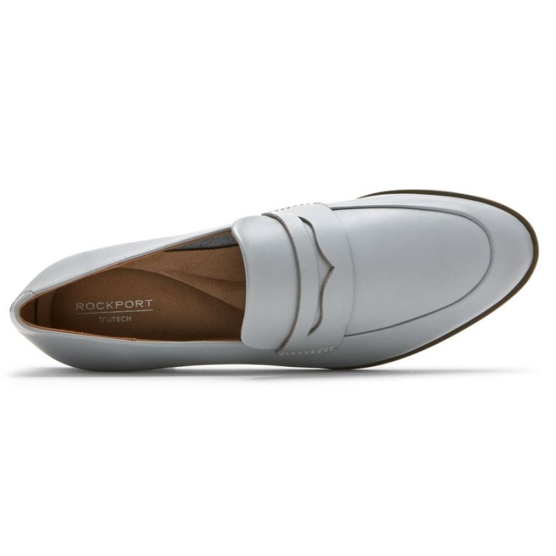 Mocassim Perpetua Classic Penny Feminino - Azul Cambray