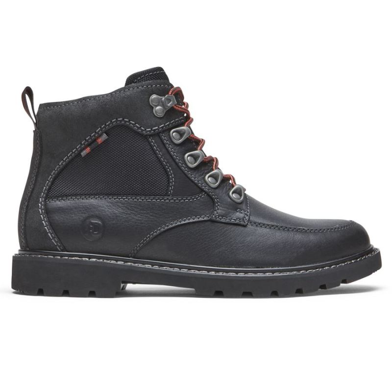 BOTA ROCKPORT MASCULINA STRICKLAND CHUKKA - IMPERMEÁVEL - PRETA COURO/CAMURÇA