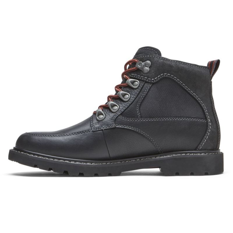 BOTA ROCKPORT MASCULINA STRICKLAND CHUKKA - IMPERMEÁVEL - PRETA COURO/CAMURÇA