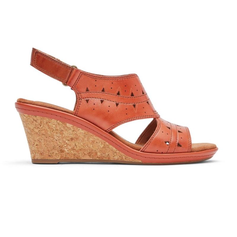 SANDÁLIA ROCKPORT FEMININA COBB HILL JANNA PERFURADA - RUSSO