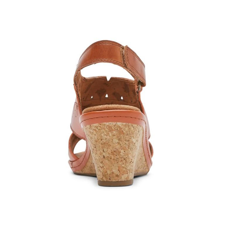 SANDÁLIA ROCKPORT FEMININA COBB HILL JANNA PERFURADA - RUSSO