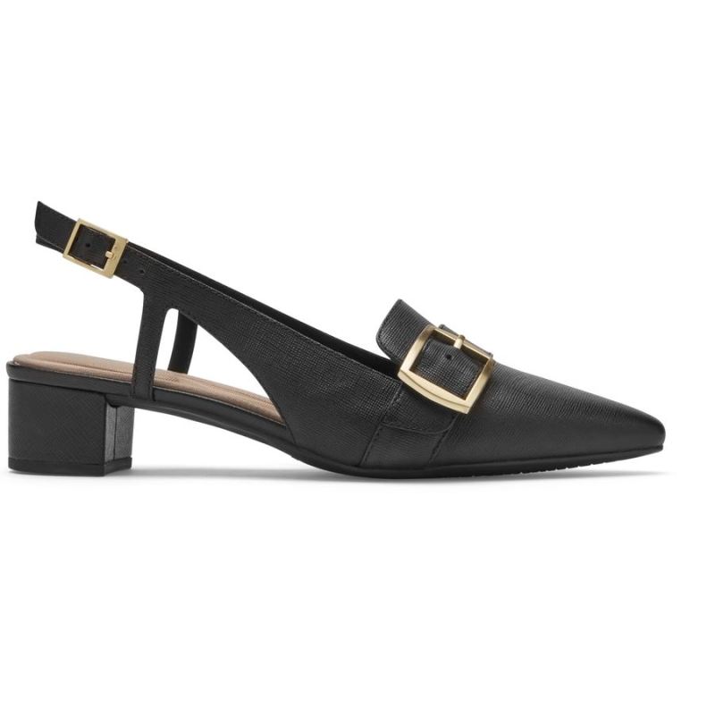 Sandália feminina Rockport Total Motion Gracie com fivela - Preta