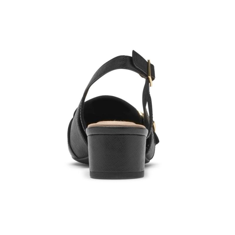 Sandália feminina Rockport Total Motion Gracie com fivela - Preta