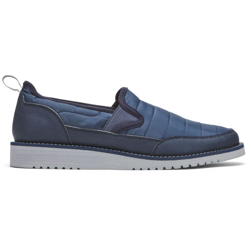 MOCASSINO MASCULINO ROCKPORT AXELROD QUILTED SLIP-ON - MARINHO