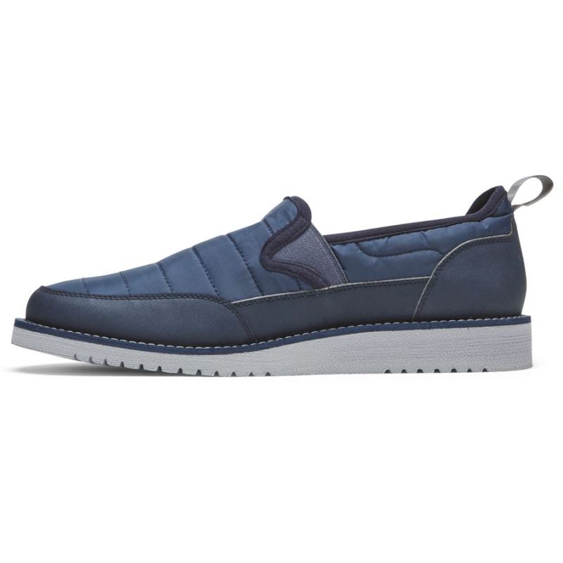 MOCASSINO MASCULINO ROCKPORT AXELROD QUILTED SLIP-ON - MARINHO