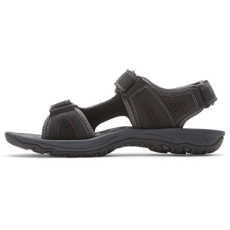 SANDÁLIA MASCULINA ROCKPORT HAYES COM TIRAS QUARTO - PRETA