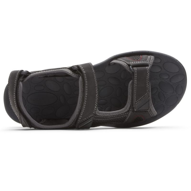 SANDÁLIA MASCULINA ROCKPORT HAYES COM TIRAS QUARTO - PRETA
