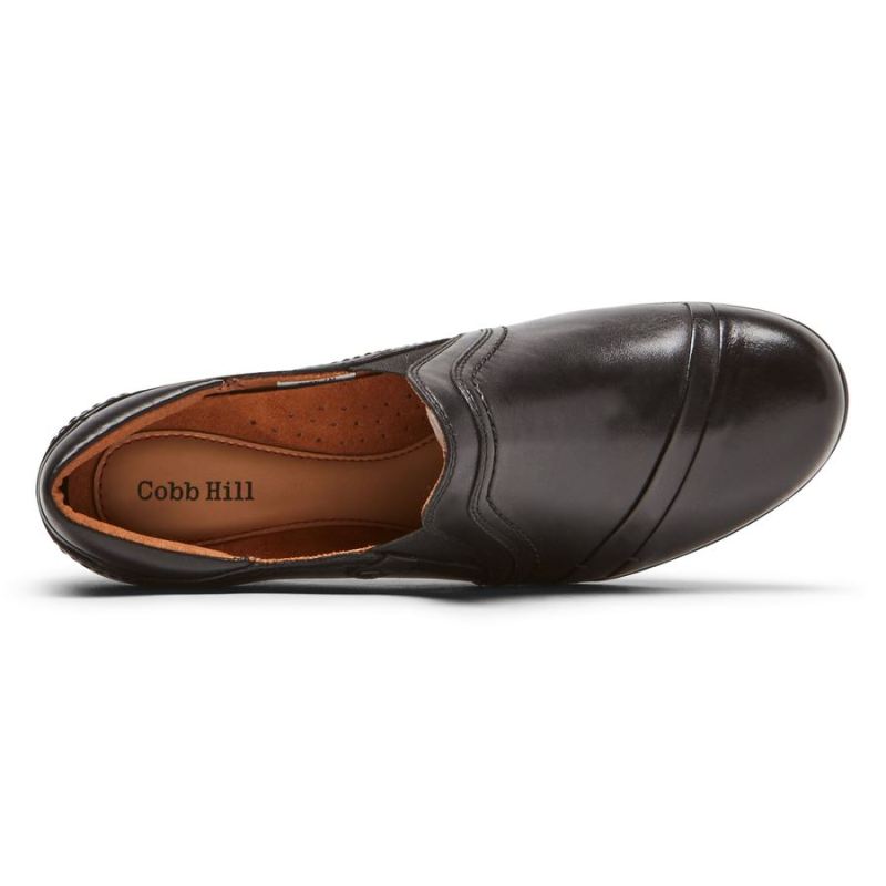 ROCKPORT COBB HILL LAUREL SLIP-ON FEMININO - COURO PRETO