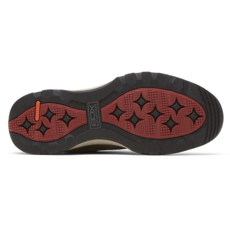 XCS SPRUCE PEAK TREKKER MASCULINO ROCKPORT - À PROVA D'ÁGUA - BRANCOCAMURÇA/MALHA