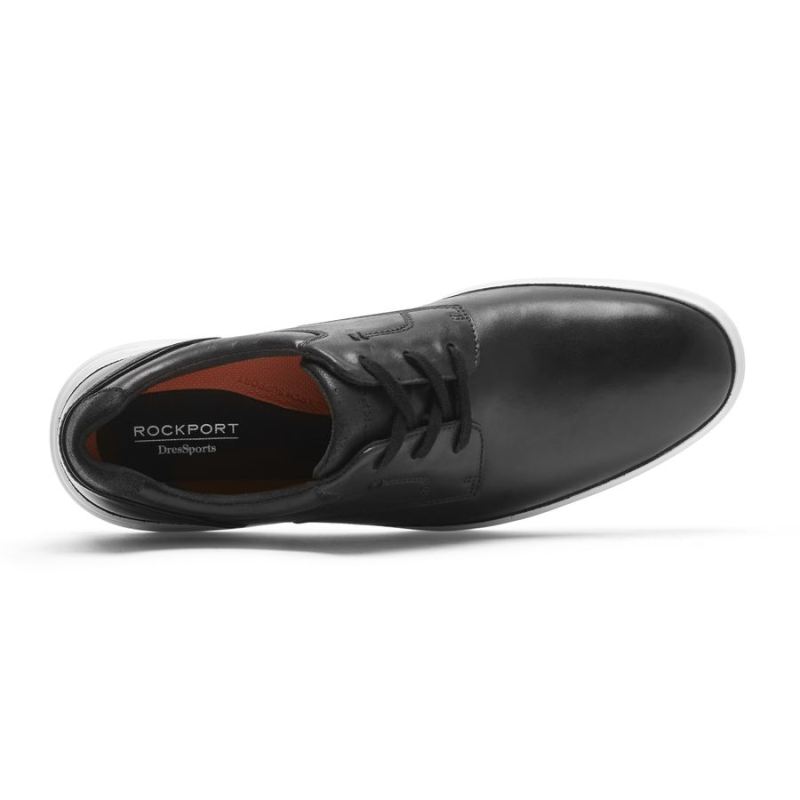 ROCKPORT Social Masculino 2 Go Biqueira Lisa - Preto Couro Liso