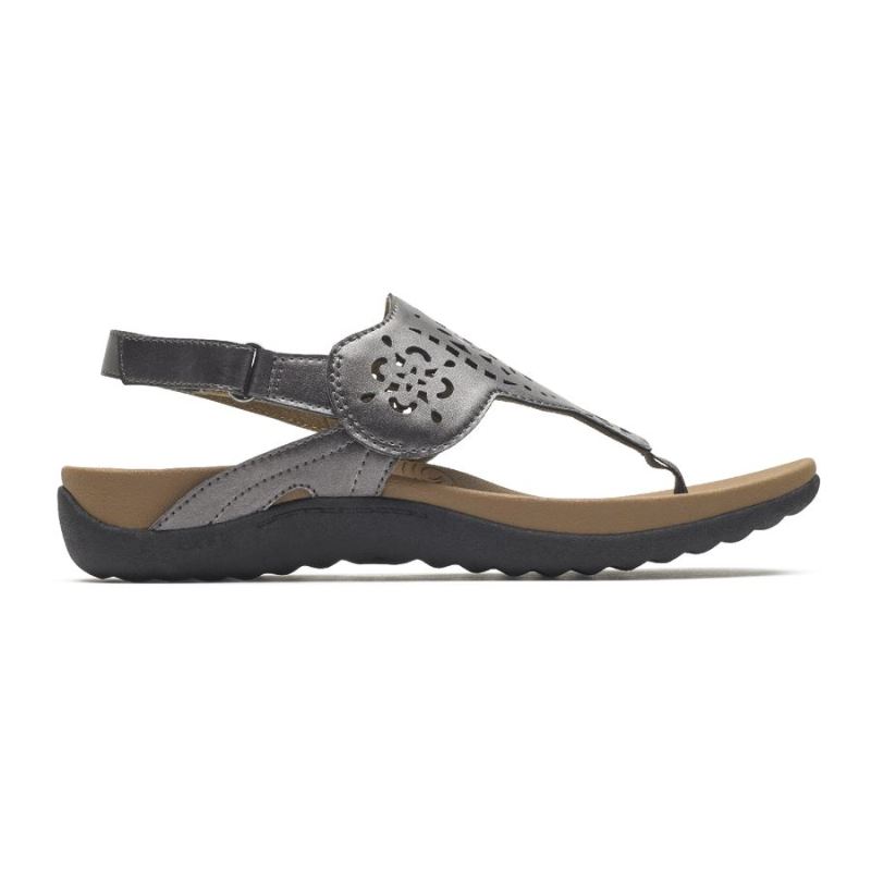 SANDÁLIA ROCKPORT RIDGE CIRCLE CUTOUT COM DEDO - PEWTRE