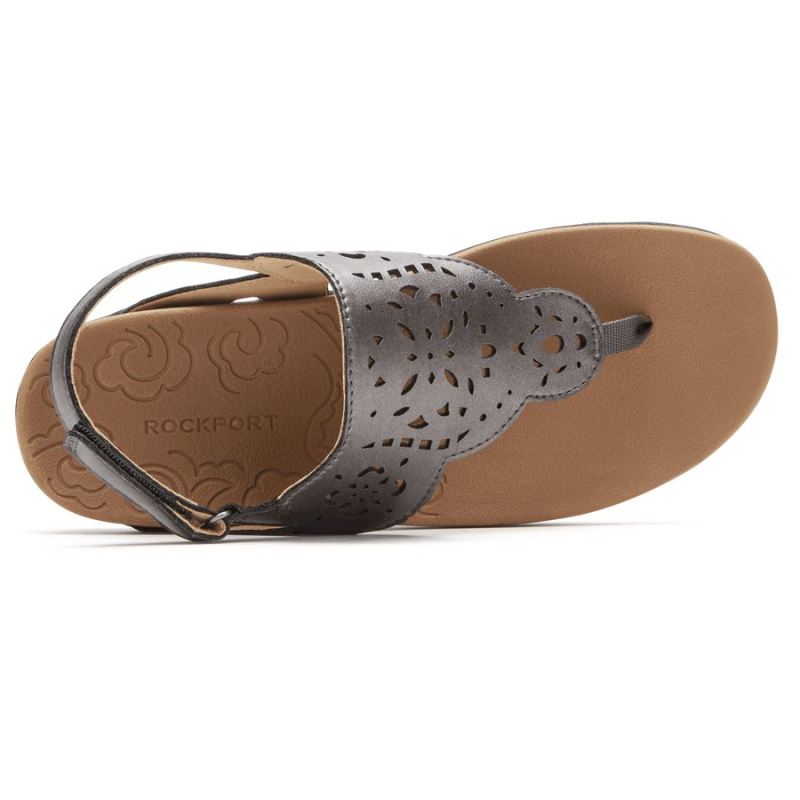 SANDÁLIA ROCKPORT RIDGE CIRCLE CUTOUT COM DEDO - PEWTRE