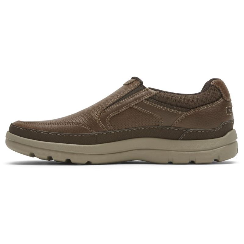 ROCKPORT MEN'S GET YOUR KICKS MUDGUARD SLIP-ON-DEEP CHOCOLATE