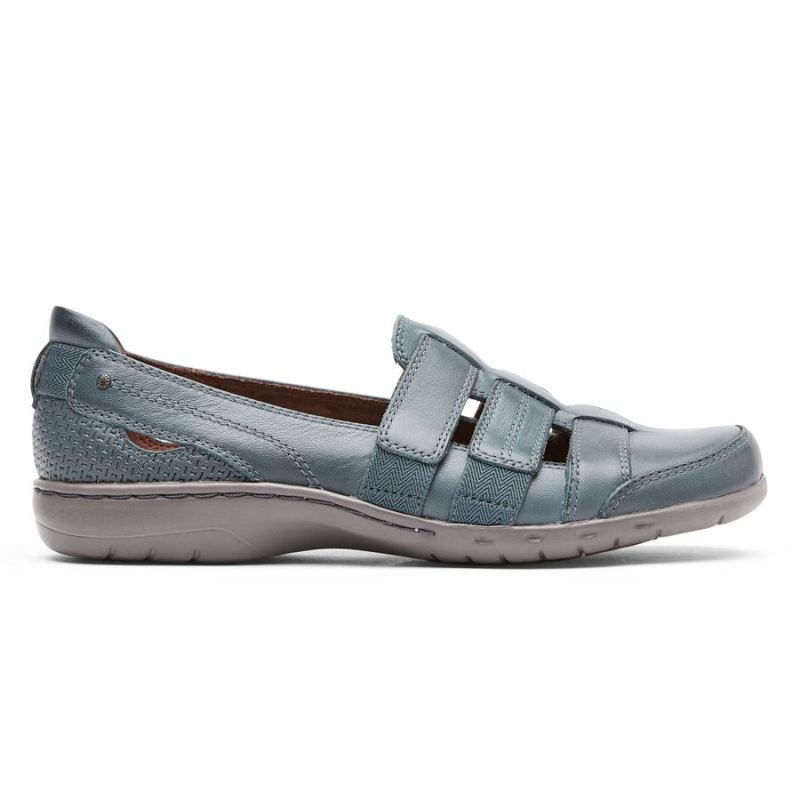 SLIP-ON ROCKPORT COBB HILL PENFIELD COM TIRAS FEMININO - AZUL