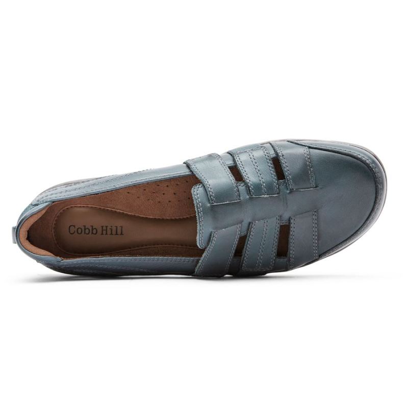 SLIP-ON ROCKPORT COBB HILL PENFIELD COM TIRAS FEMININO - AZUL