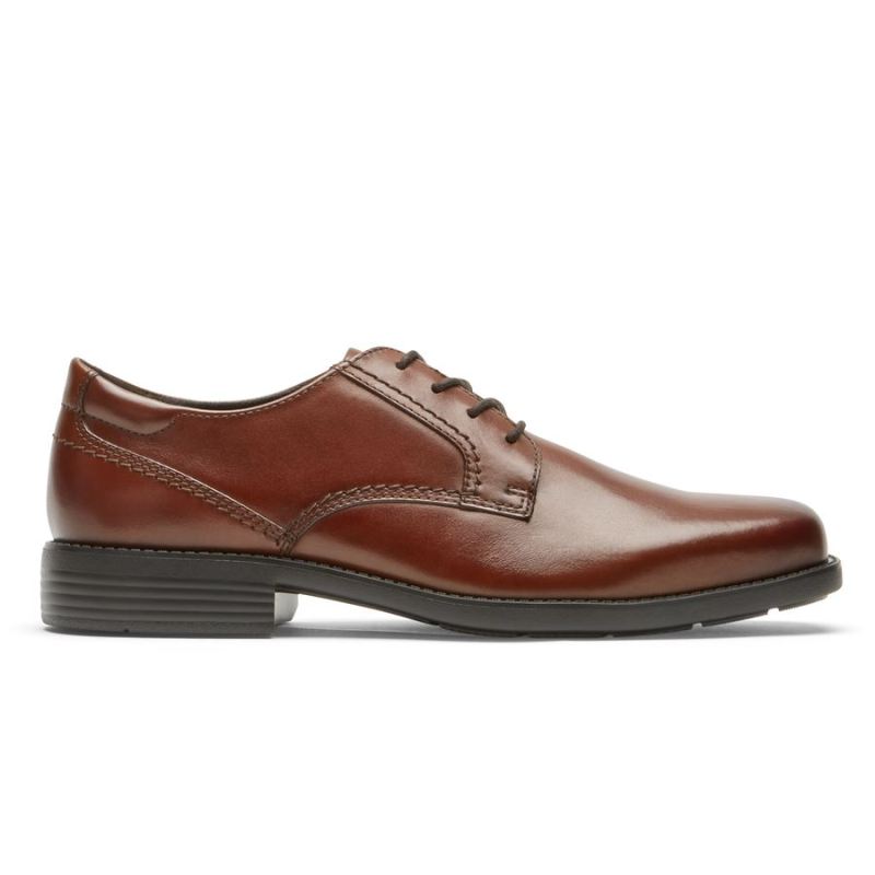 OXFORD MASCULINO ROCKPORT GREYSON COM BICO LISO - BEGE