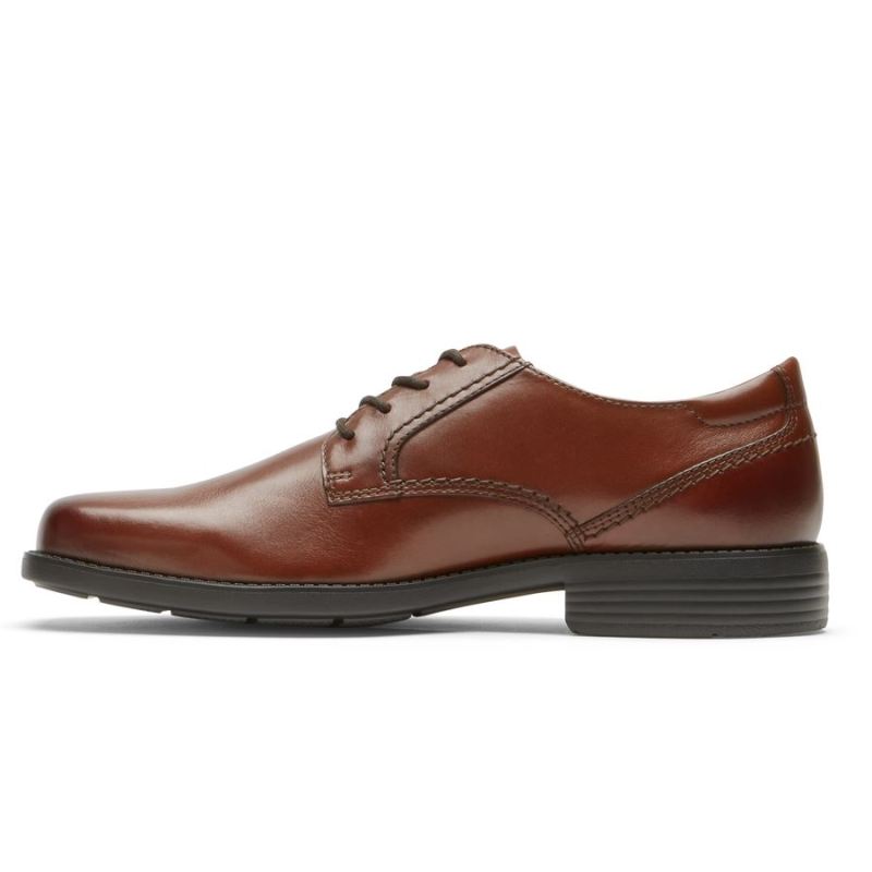 OXFORD MASCULINO ROCKPORT GREYSON COM BICO LISO - BEGE